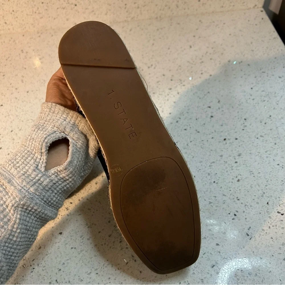 1. State Black Espadrille Casual Slip On Flat Shoe Like NEW​​​